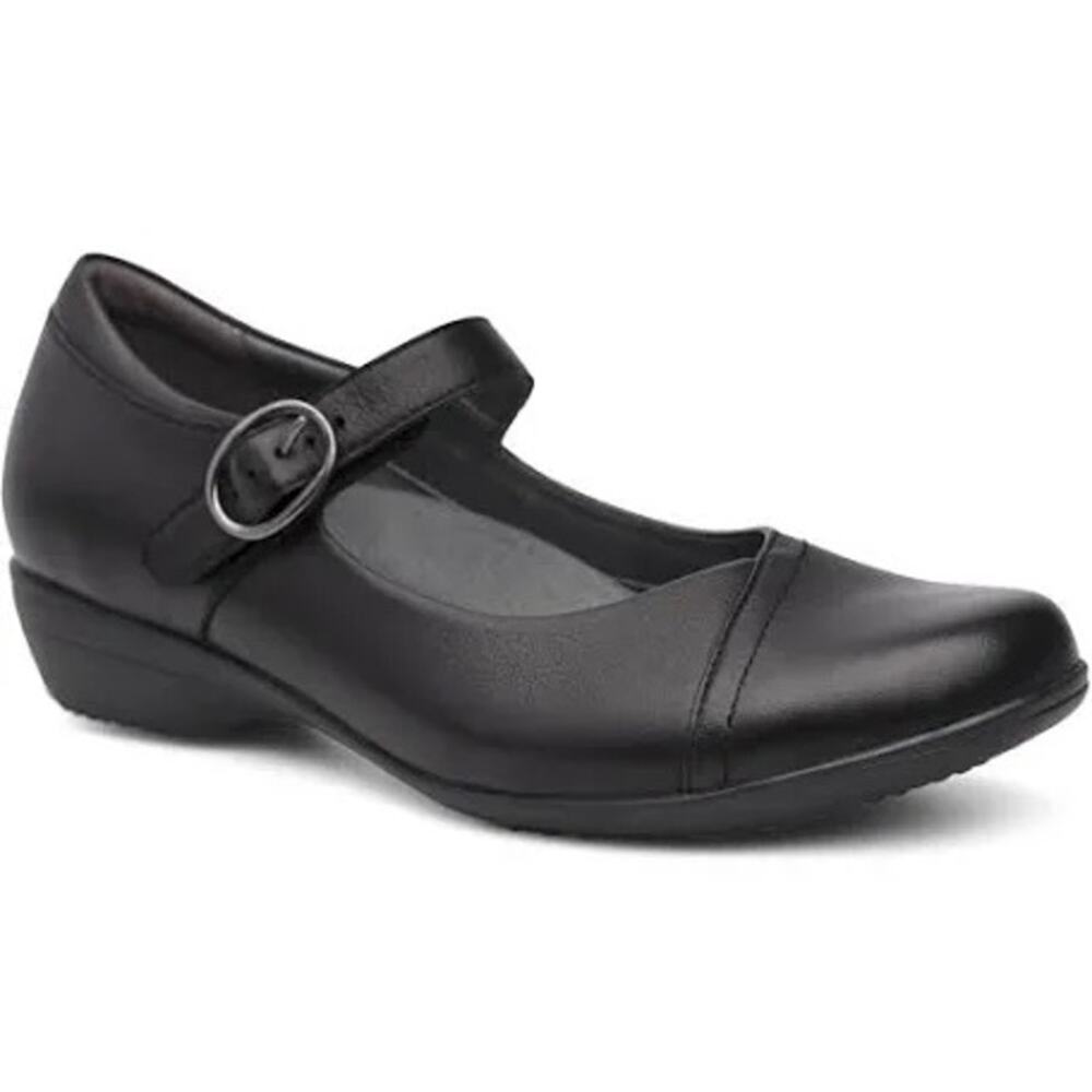 Dansko Fawna Black Leather Mary Jane Shoes EU 40 US 9-9.5 NWOT 90s Minimalism